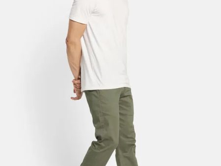 Men Olive Green Casual Trouser Discount