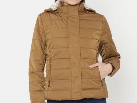 Mettle Women Brown Full Sleeve Padded Jacket Online now