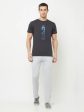 Octave Men Grey-Melange Solid Cotton Track Pant Sale