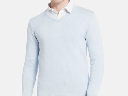 Men Blue Solid Pullover Online Hot Sale