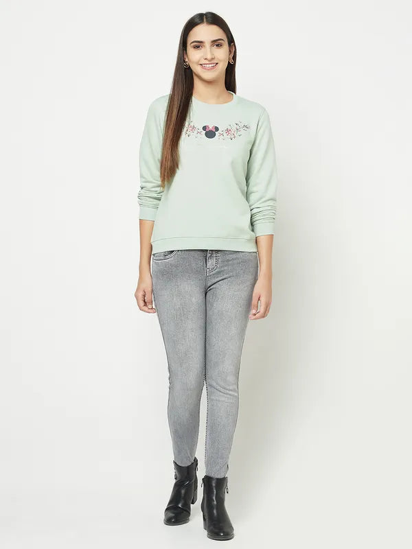 Women Dusty Mint Sweatshirts Supply