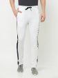 Octave Men White  Black Printed Regular-Fit Cotton Track Pant For Discount