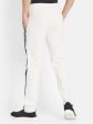 Octave Men White Solid Cotton Track Pants For Sale