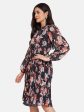 Mettle Floral Printed Cotton Fit  Flare Dress Fashion