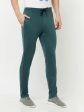 Octave Men Green Solid Cotton Track Pants Online now