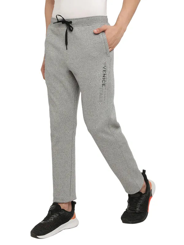 Octave Men Grey Solid Track Pants Online now