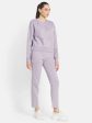 Mettle Women Purple Printed Tracksuits Fashion