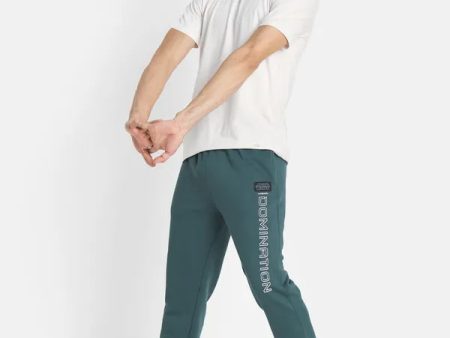 Octave Men Green Graphic Printed Cotton Joggers Sale