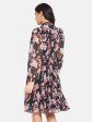 Mettle Floral Printed Cotton Fit  Flare Dress Fashion