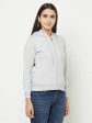 Women Grey Melange Sweatshirts Sale