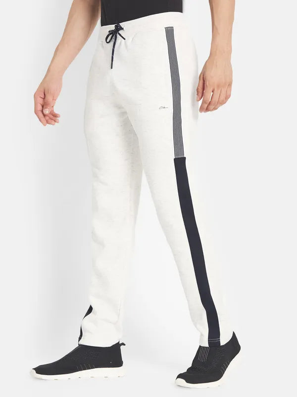 Octave Men White Solid Cotton Track Pants For Sale