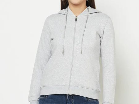 Women Grey Melange Sweatshirts Sale