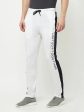 Octave Men White  Black Printed Regular-Fit Cotton Track Pant For Discount