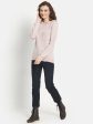 Women Full Sleeve Ribber Hem Pullover Sweater For Cheap