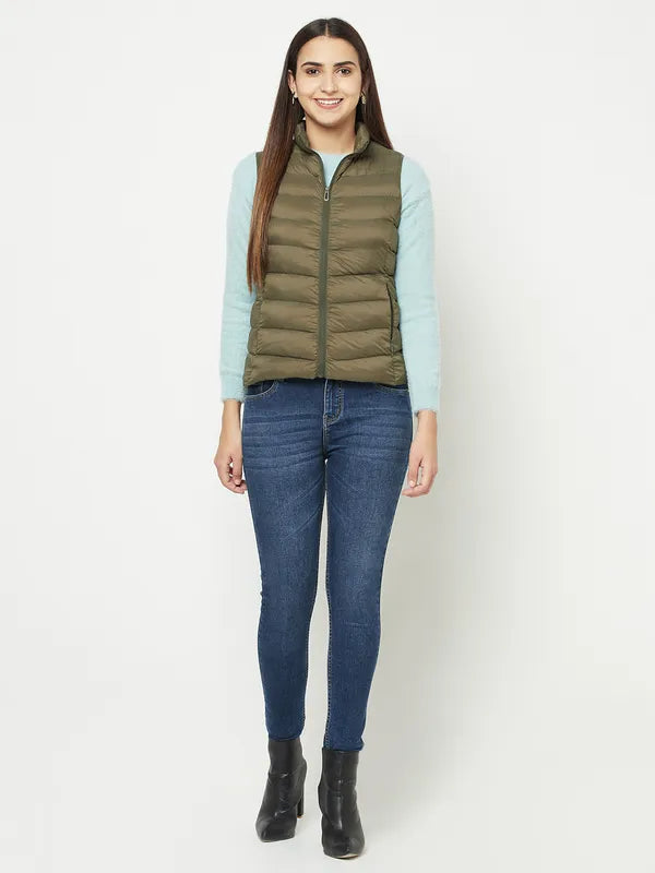 Women Olive Front Open Jackets Sale