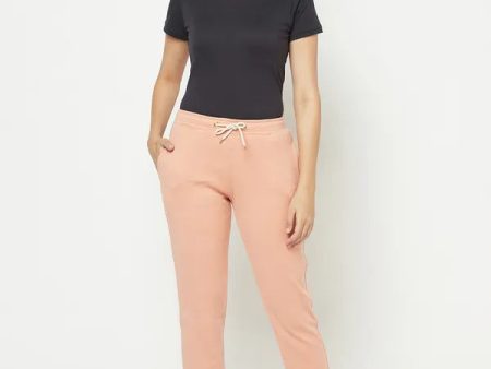 Women Suede Pink Trackpants Online Hot Sale