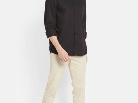 Men Khaki Casual Trouser on Sale