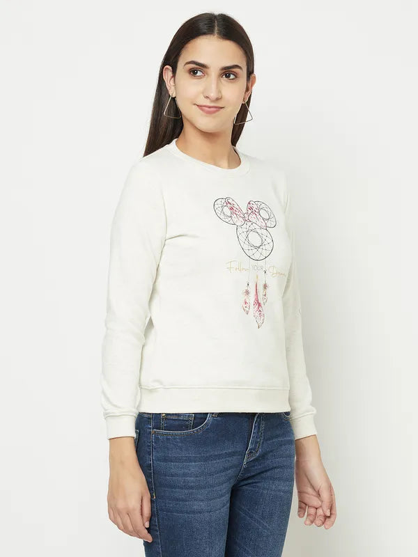 Women Natural Melange Sweatshirts on Sale