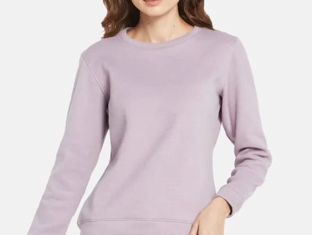 Women Solid Sweatshirt For Discount