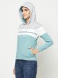 Women Light Teal Sweatshirts Online Hot Sale