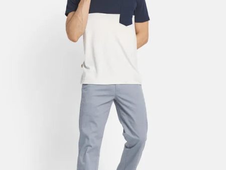 Men Blue Casual Trouser Online Hot Sale