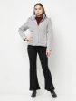 Women Light Grey Front Open Jackets Online Sale