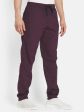 Octave Men Maroon Solid Pure Cotton Track Pants Online Hot Sale