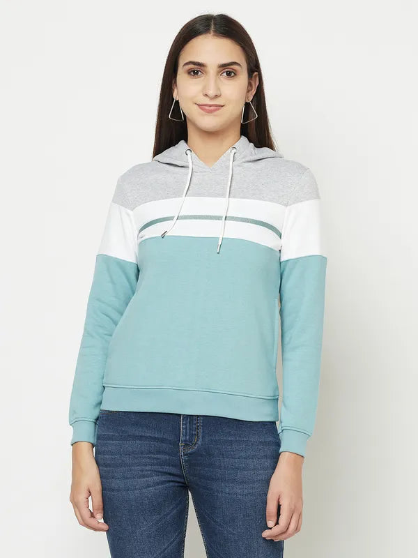 Women Light Teal Sweatshirts Online Hot Sale