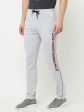 Octave Men Grey Melange Solid Cotton Track Pants Online Sale