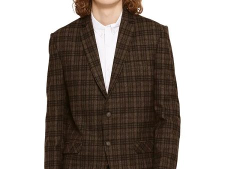 Mettle Men Checked Single Breasted Blazer Online Hot Sale