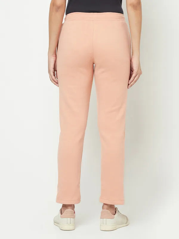 Women Suede Pink Trackpants Online Hot Sale