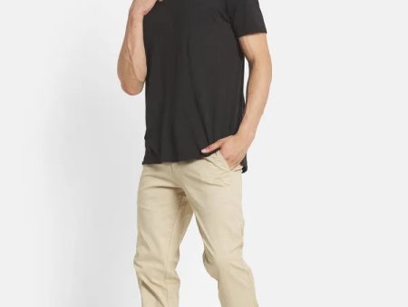 Men Beige Chinos Trouser For Cheap