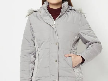 Women Light Grey Front Open Jackets Online Sale