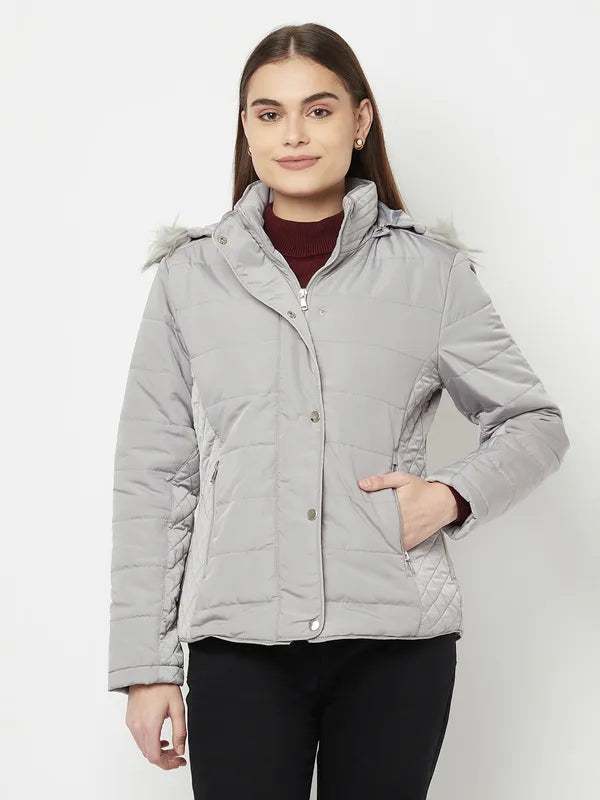 Women Light Grey Front Open Jackets Online Sale