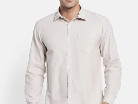 Men Beige Casual Shirt For Discount