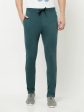 Octave Men Green Solid Cotton Track Pants Online now