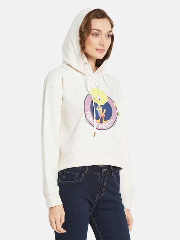 Women Printed Hooded Sweatshirt For Discount