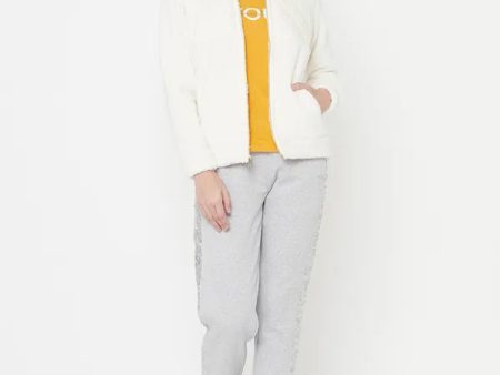 Women Grey Melange Trackpants For Cheap