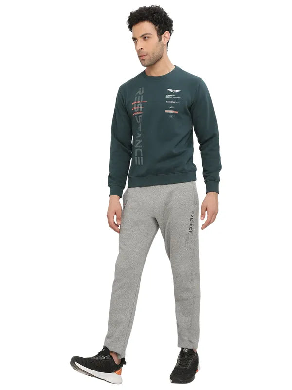 Octave Men Grey Solid Track Pants Online now