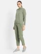 Mettle Women Olive-Green Solid Tracksuits For Sale