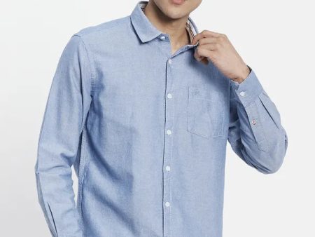 Men Blue Casual Shirt For Cheap