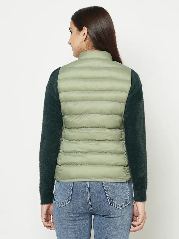 Women Misty Green Front Open Jackets Online Hot Sale